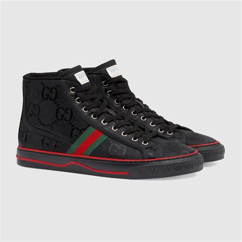 gucci men high tops|black gucci high top men's.